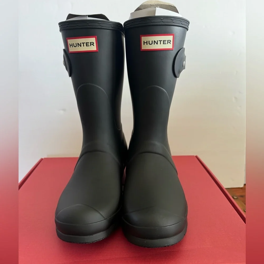 Hunter Original Short Rain Boots Black Women’s US 7 EU 38 Waterproof
